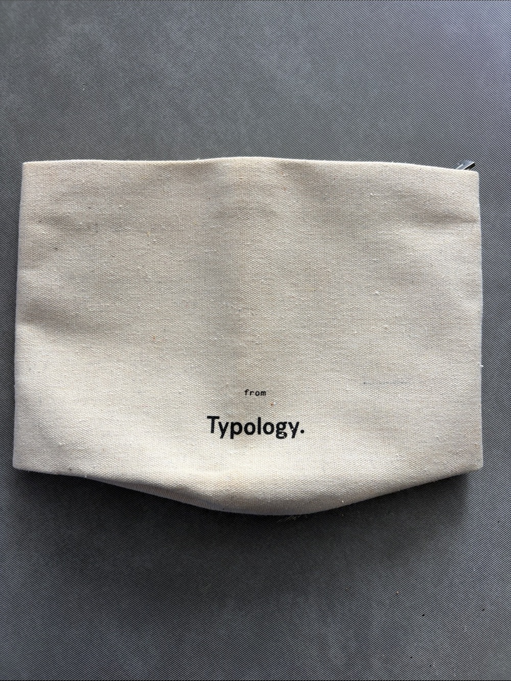 NWOT Typology Natural Canvas Makeup Bag
